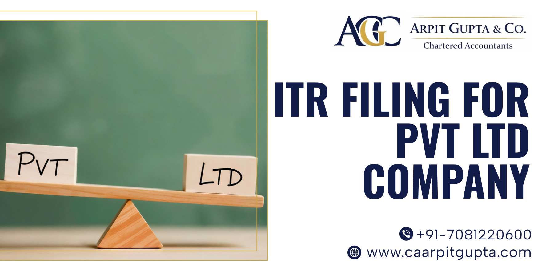 ITR Filing for PVT Ltd Company  in Lucknow | CA Arpit Gupta & Co.
